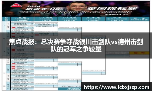 焦点战报：总决赛争夺战银川击剑队vs德州击剑队的冠军之争较量